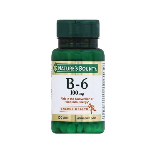 Nature's Bounty Vitamin B-6 100mg, 100 Tablets